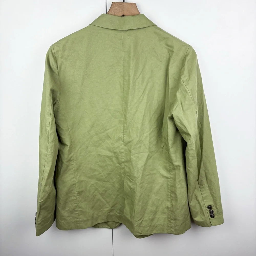 Uniqlo Comptoir Des Cotonniers Linen Blend Blazer Jacket Sage Green Small